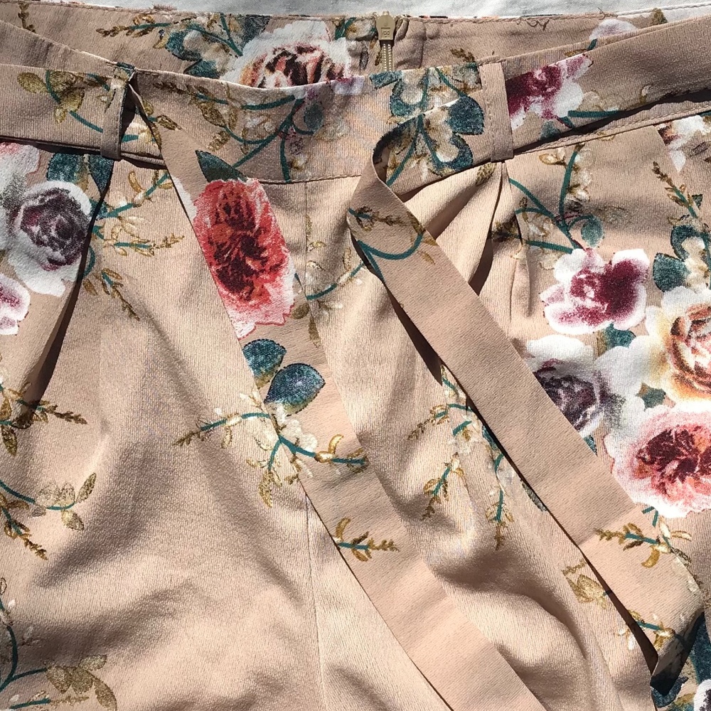 Flowing floral shorts